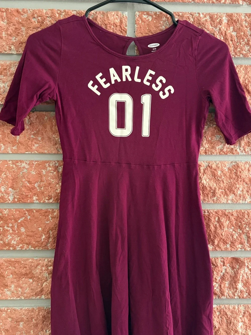 Old Navy Burgundy 'Fearless 01' Fit & Flare Dress